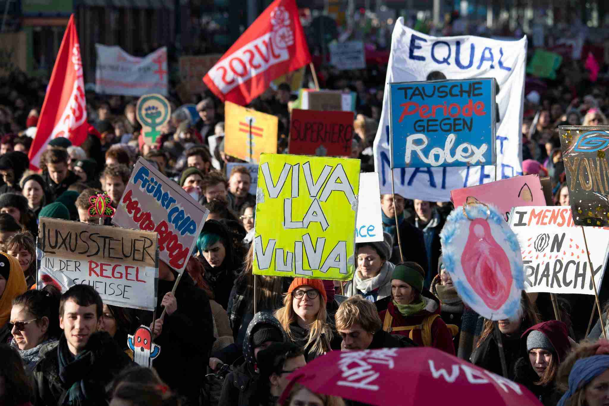 Manifestazione femminista a Berlino