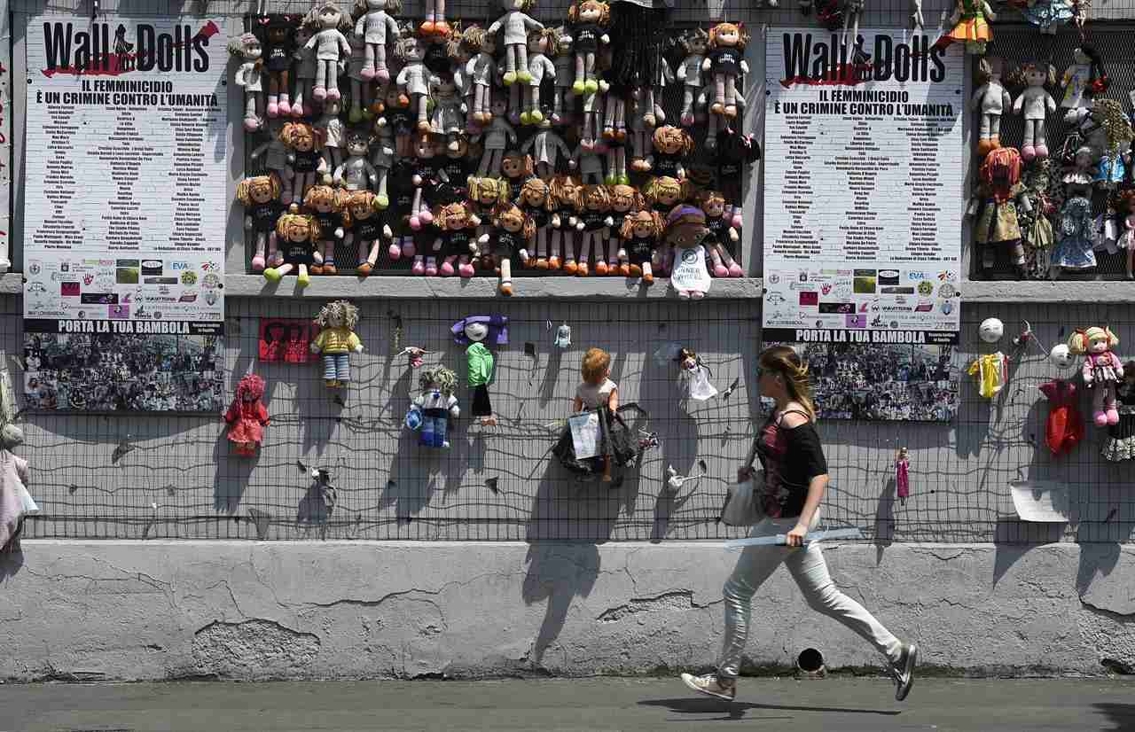 wall of dolls