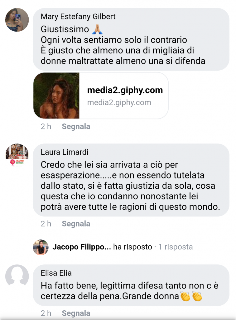 fanpage commenti